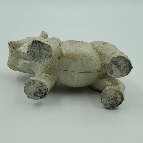 Small Cast Iron Bulldog Bank Dog Puppy Figure Metal Figurine - Picture 9 of 9